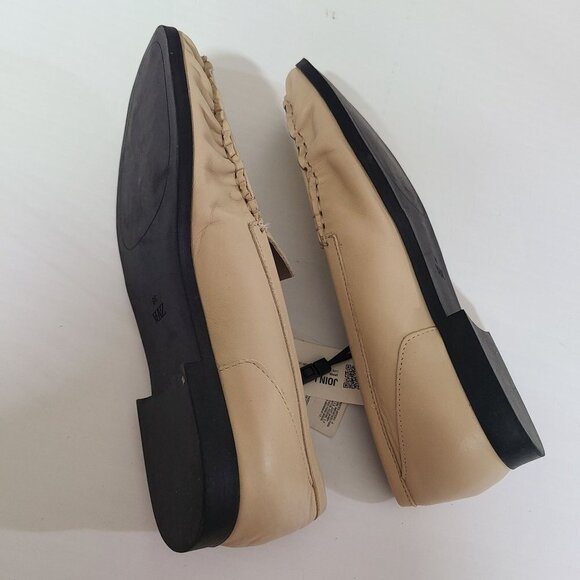 ZARA LOAFERS WITH PLEATS BEIGE SIZE 7.5 1528/910/002 - Picture 8 of 10
